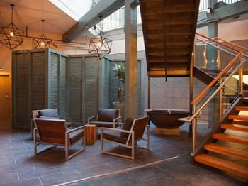 New orleans-style atrium courtyard